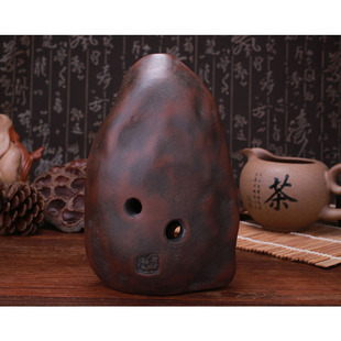 空谷埙_典藏十孔石头埙EGF调_孔埙_水洗埙