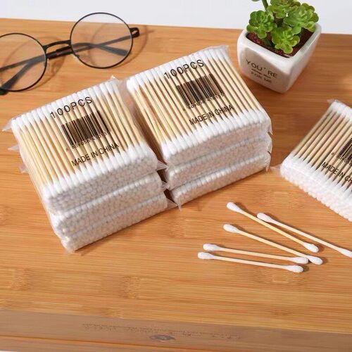 双头棉签棉棒化妆清洁棉花棒一次性掏耳朵棉花签木棒棉球