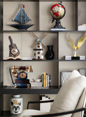 办公室柜子高级创意家居工艺品客厅电视柜轻奢酒柜装饰品