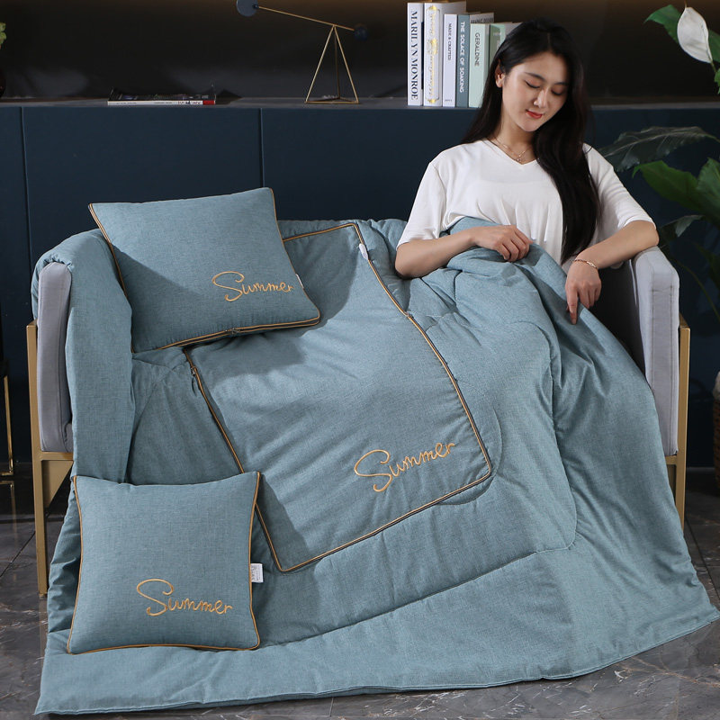 夏季细麻抱枕毯子两用新款高档加厚汽车用枕头被子二合一四季通用,居家布艺,抱枕被,淘宝优惠券,粉丝福利购,淘宝优惠卷