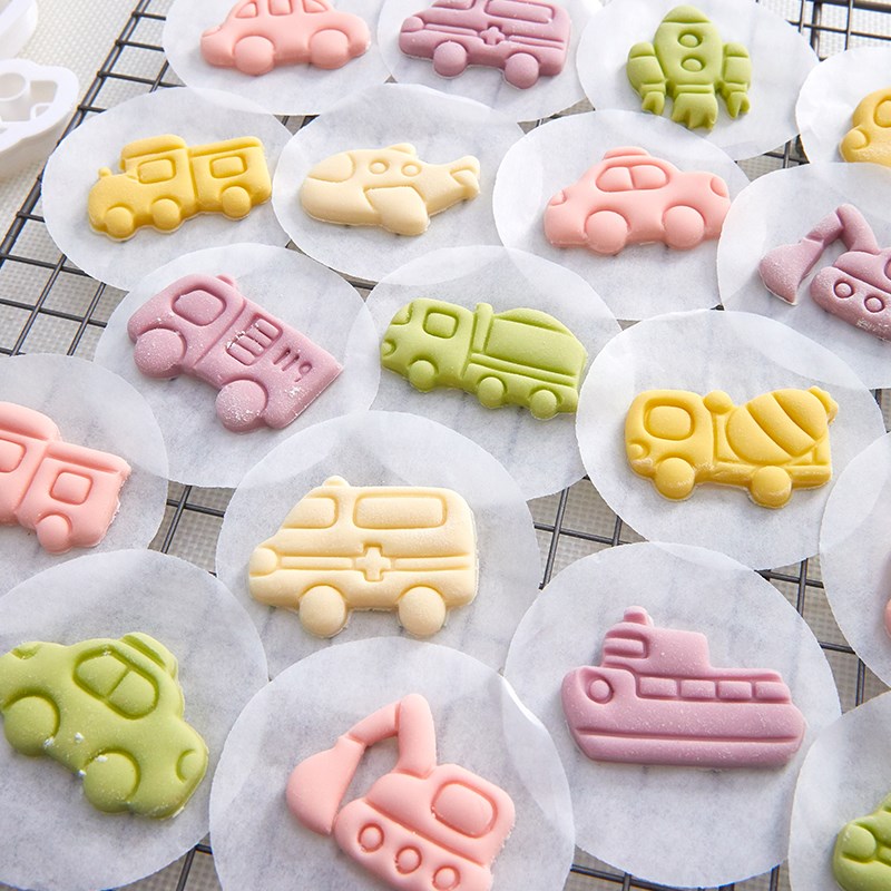 一口馒头儿童卡通汽车机械工程交通馒头模具宝宝辅食烘焙DIY定制