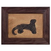 常玉金钱豹中式 饰画 招财摆件办公室书房相框卧室玄关餐边柜挂画装