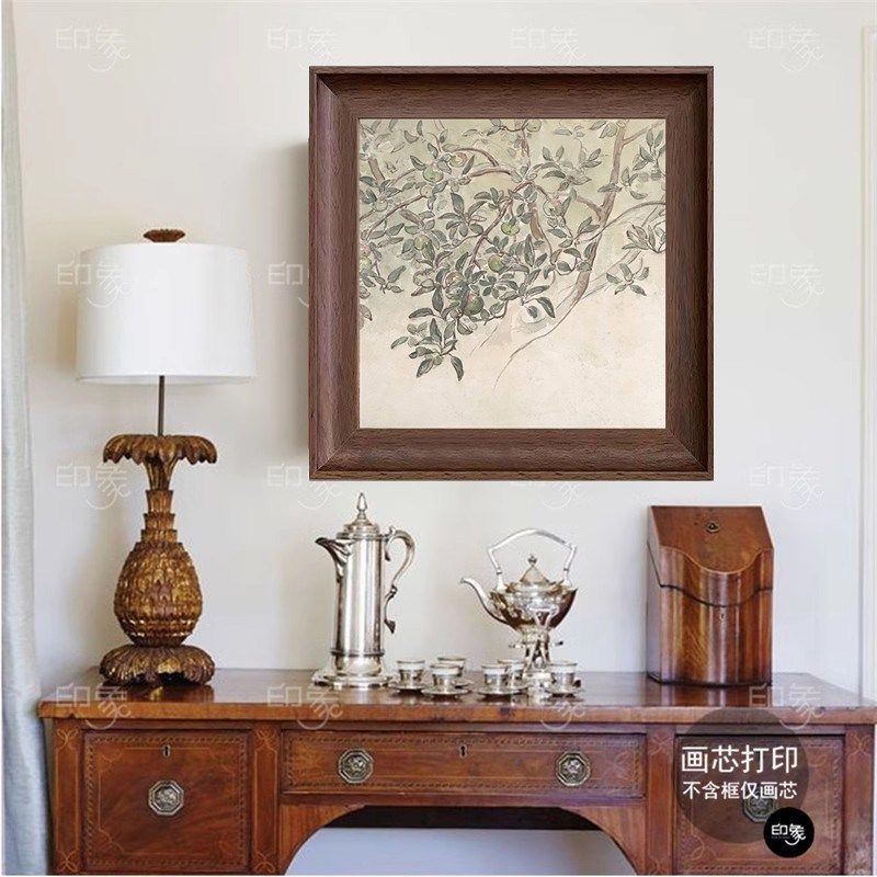 《平安果》法式中古挂画线稿素描装饰画玄关斗柜高级感复古风摆画,家居饰品,现代装饰画,淘宝优惠券,粉丝福利购,淘宝优惠卷