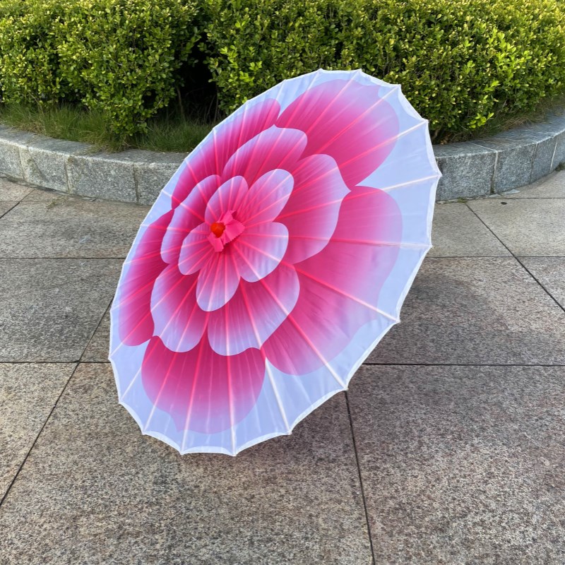 茉莉花开演出舞蹈伞舞台演出道具伞旗袍走秀伞绸布伞古典广场舞伞