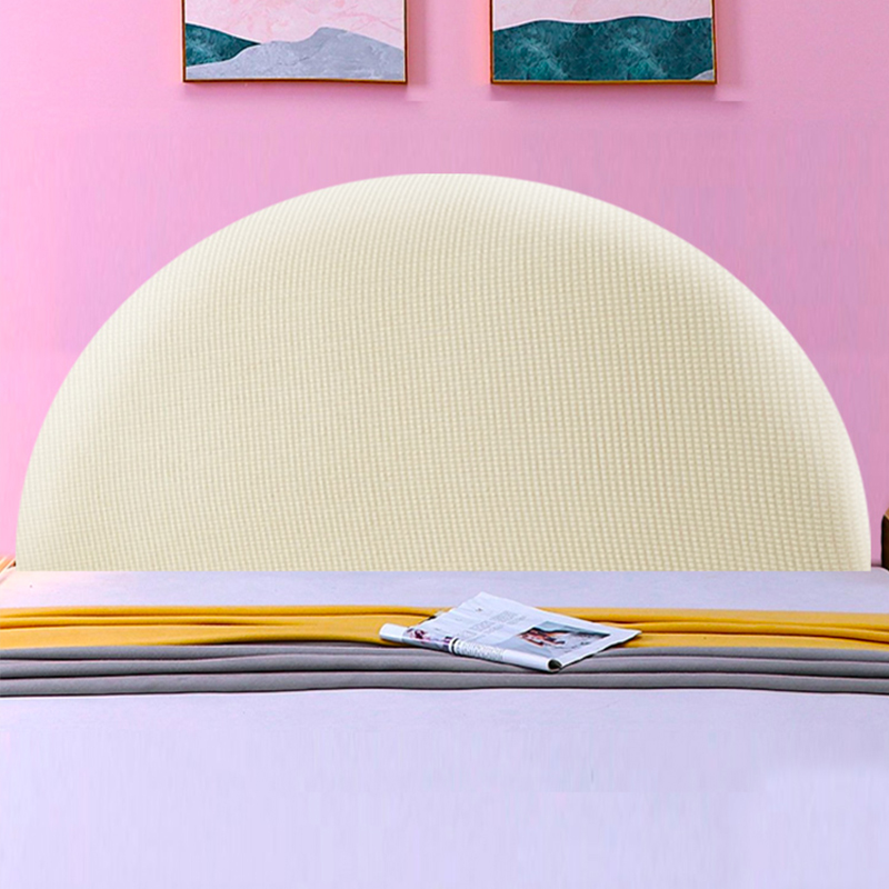 2023新款全包万能凹凸弧形床头罩老式木头床半圆形床头罩套半月形