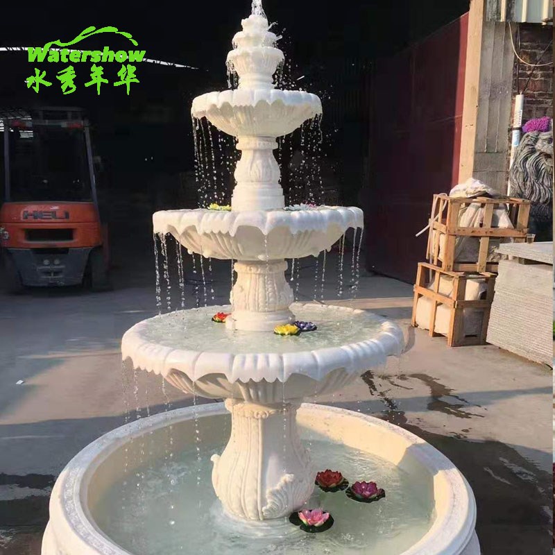 欧式庭院流水摆件户外鱼池流水大型别墅户外喷泉