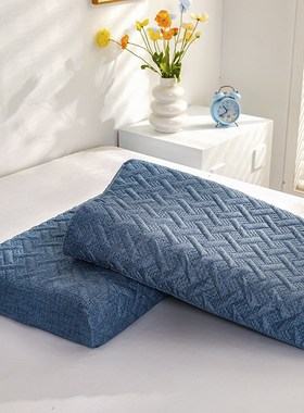 防口水乳胶枕套橡胶记忆枕芯枕头套防水内胆30x50x55x40x60一对装