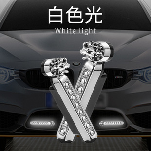 风力日行灯行车灯汽车用爆闪风能发电led日间迎风灯免接线风吹的