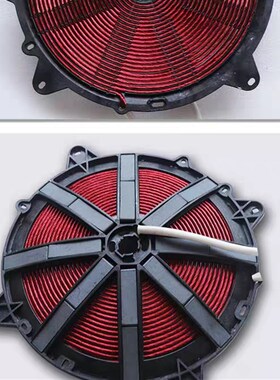 商用电磁炉线圈凹面对称孔距32CM加热盘铜盘5K-15KW发热线圈炉盘