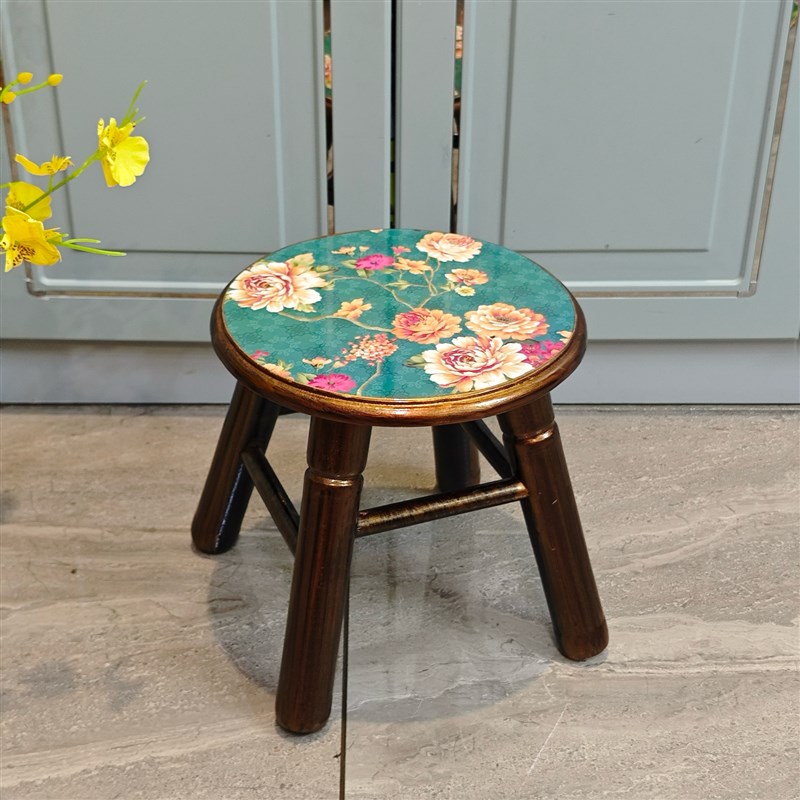 美式乡村田园凳子欧式凳子实木矮凳小圆凳小板凳家用凳多款可选