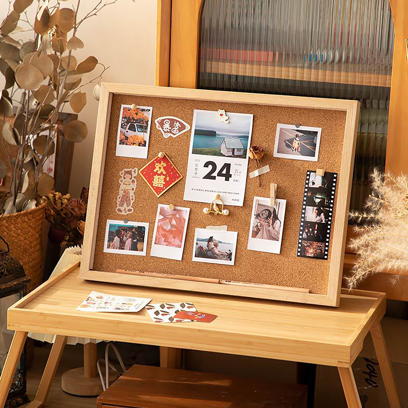 【拍立得照片墙】软木板实木相框创意DIY挂宿舍展示架饰背景便签