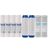 前三级全套滤芯10寸通用厨房饮水机家用净水器纯水机滤芯套装 PP棉