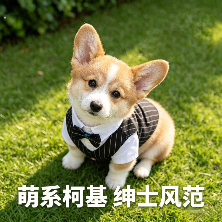 狗狗婚庆礼服夏季西装连衣防掉毛宠物结婚典礼猫咪新郎新娘盛装款