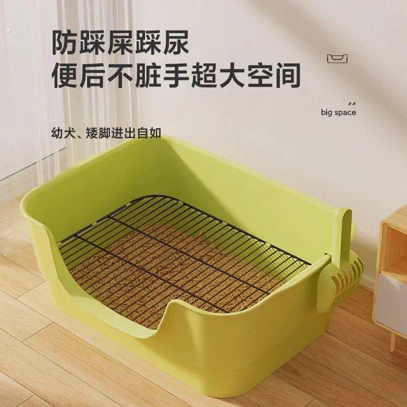 狗厕所超大号防外溅铁网高围栏尿盆正口中小型犬浴缸式狗砂盆通用