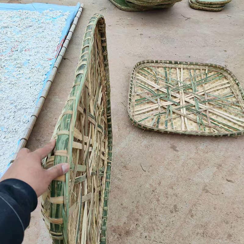 优选长方形簸箕摊凉皮凉面饼饼竹编制品长方形竹筐家用厨房筐晾晒
