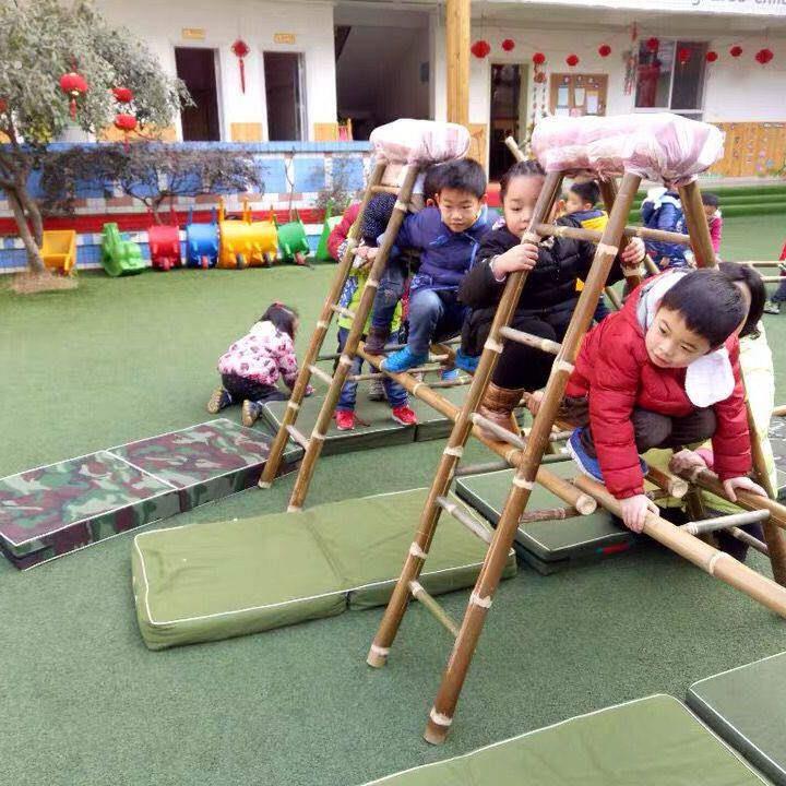 竹梯毛竹梯家用工程直梯阁楼攀爬梯幼儿园演出道具梯2 3 4 5 6米