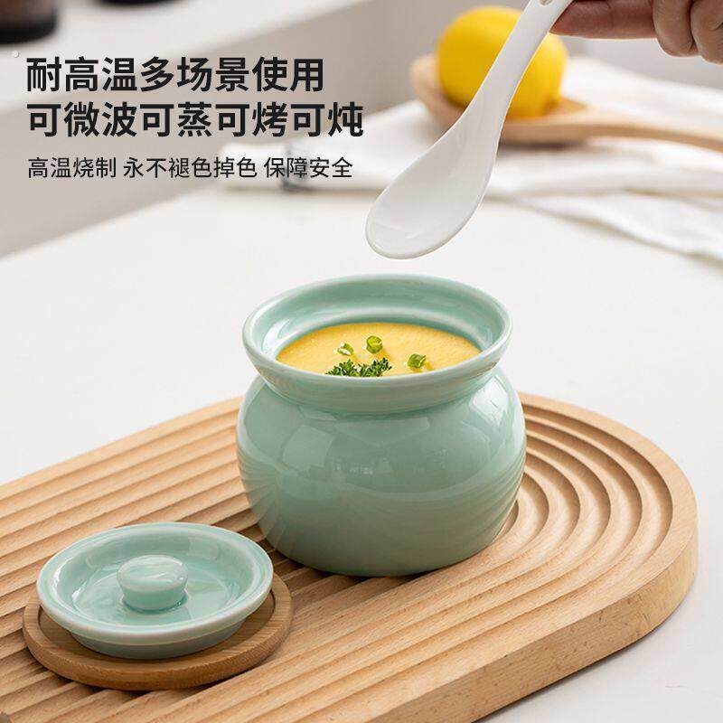 家用陶瓷瓦罐煨炖蛊沙县隔水炖炖汤罐汤盅一人份煲汤炖罐鸡蛋羹碗