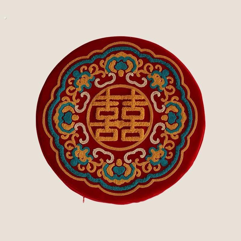 跪垫结婚一对敬茶喜跪垫红色新娘坐福垫改口敬酒婚礼婚庆用品大全