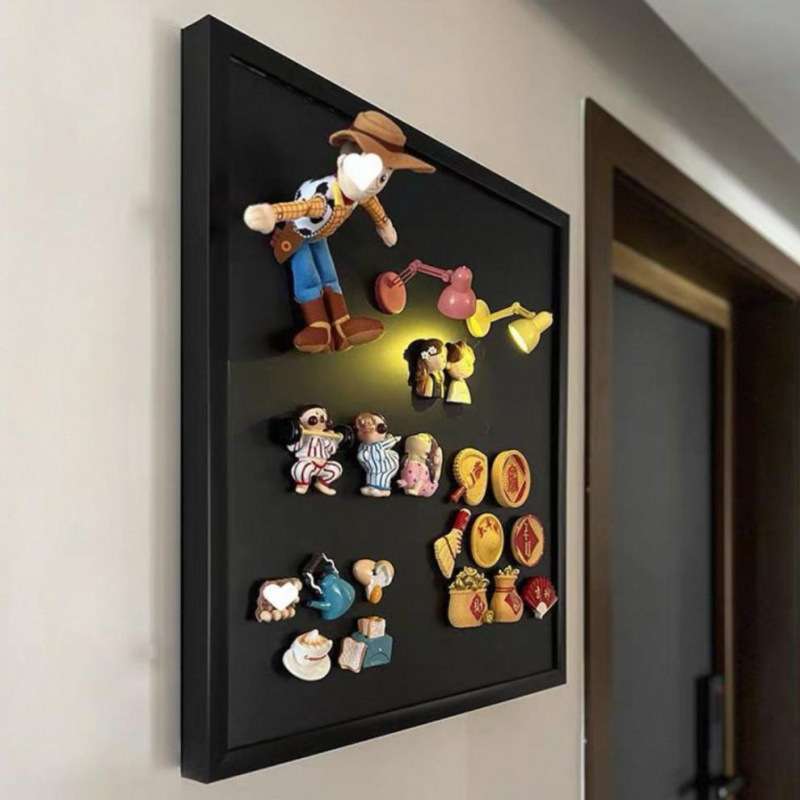 磁吸黑板电表箱遮丑配电箱遮挡装饰画免打孔新款冰箱贴展示板