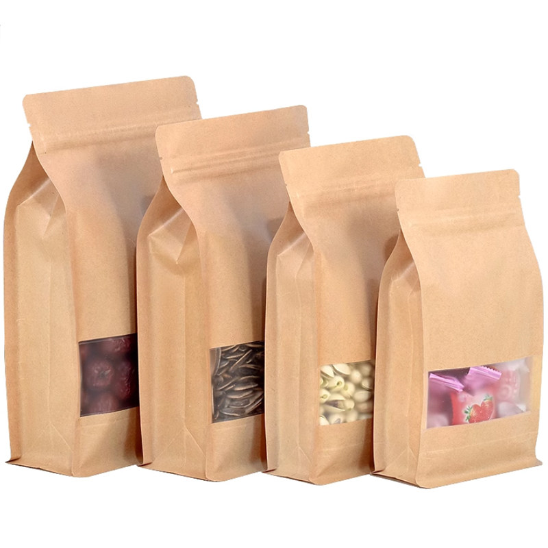 牛皮纸袋自封袋牛皮纸密封袋子零食干果八边加厚包装封口袋,包装,牛皮纸袋,淘宝优惠券,粉丝福利购,淘宝优惠卷