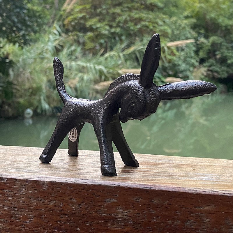 铸铁小毛驴铁艺桌面摆设倔驴装饰品家居摆设驴子复古怀旧纸镇摆件