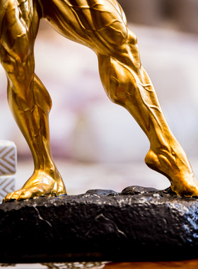 拳王肌肉男健美先生健身比赛奖杯大力士雕塑健身房装饰品奖品