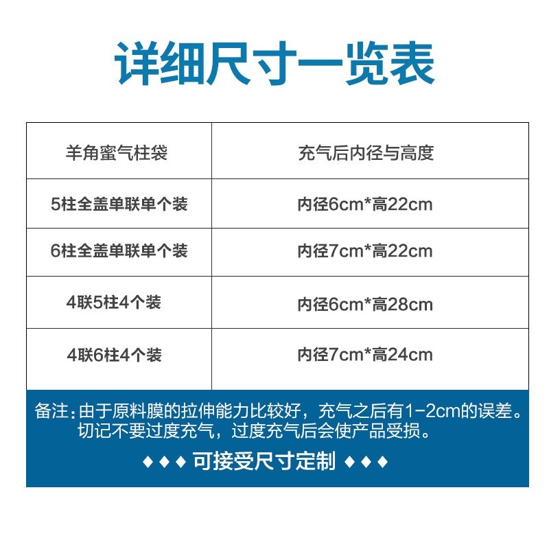 羊角蜜甜瓜快递打包气柱袋水果萝卜气泡袋快递发货专用防震包