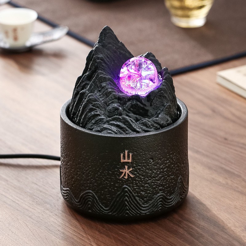 流水循环水小型插电UB静音迷你办公室桌面书房茶台装饰品