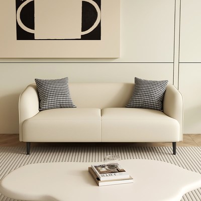 双人沙发小户型布艺云朵奶油风客厅出租房办公室接待卧室小型沙发
