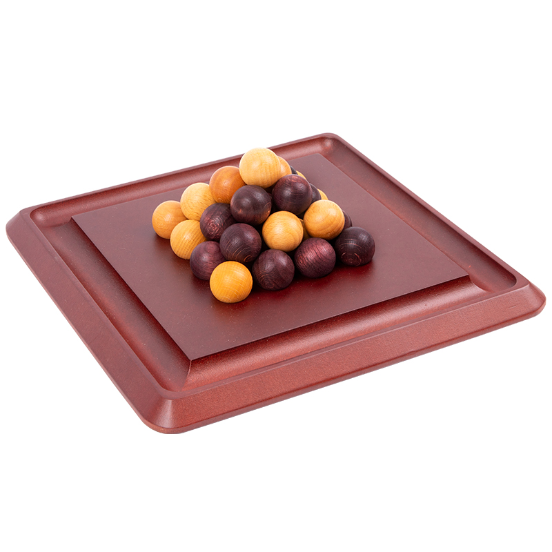 儿童益智桌游玩具四连战塔球棋金字塔棋围追堵截步步为营你推我挤