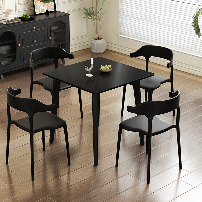 现代方桌餐桌椅快餐店桌子打牌桌接待洽谈桌家用饭桌椅
