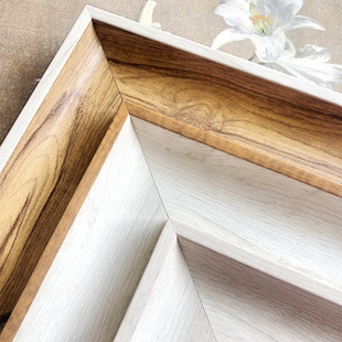 挂墙画框白边相框数字油画外框现代木纹发泡水彩素描画框