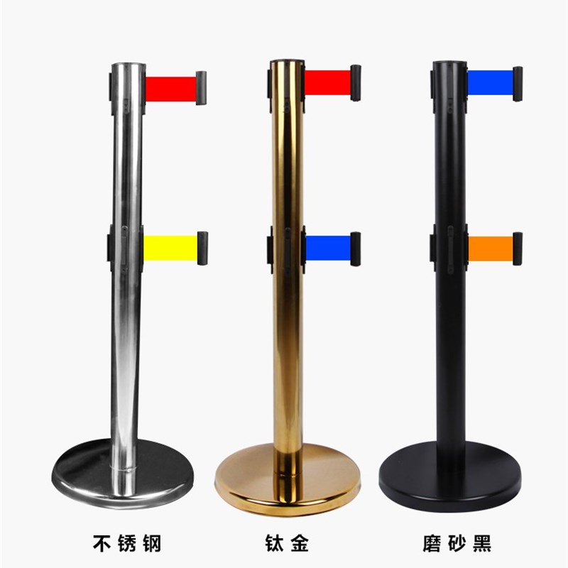 百益一米线栏杆座隔离带护栏杆警戒围栏银行排队立柱双层栏杆