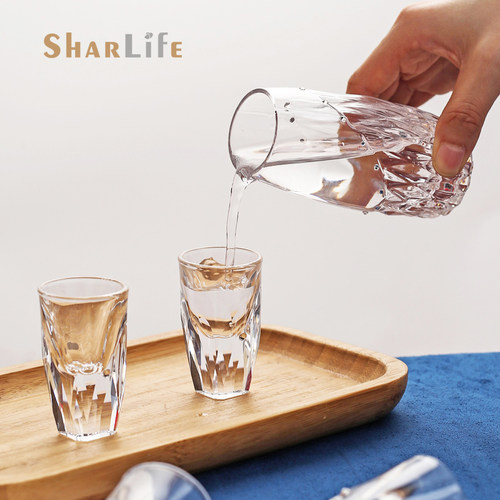 SharLife阿法瓷白酒杯套装小号白酒分酒器创意白酒具一口杯礼盒装