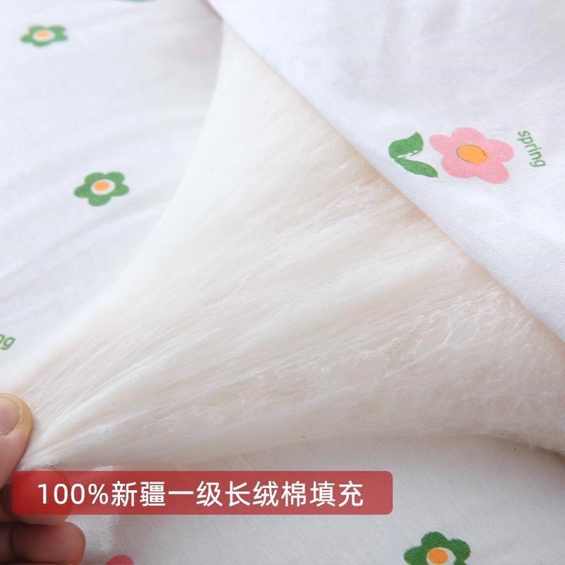 新疆长绒棉花被子春秋被纯棉被芯加厚保暖棉花被棉絮垫单双人棉被