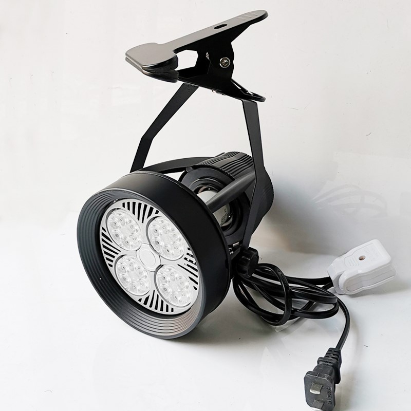 LED夹子射灯超亮插电式饰品聚光珠宝免接线摆摊串联可移动展会灯