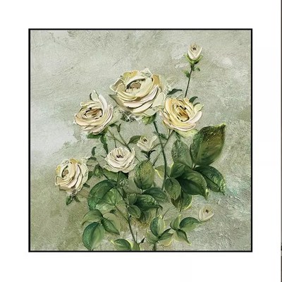 大芬油画村客厅装饰画小清新花卉沙发背景墙挂画餐厅玄关艺术挂画