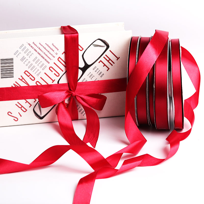酒红色丝带高档鲜花礼盒装饰生日礼品蛋糕包装扎带缎带圣诞节彩带