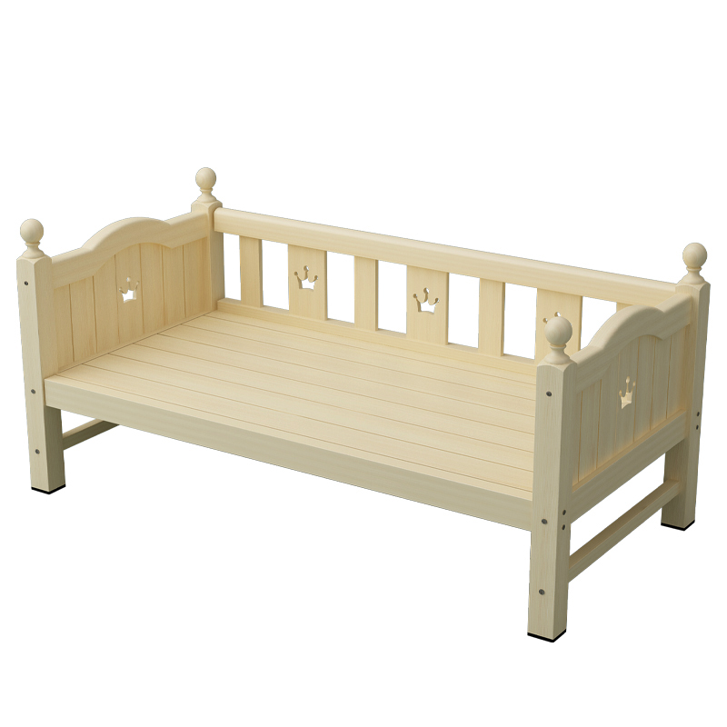 森林木实木儿童拼接床婴儿床加宽神器宝宝延边床男孩女孩拼接小床