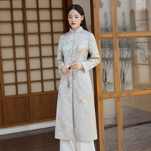 唐装中国风女装年轻款禅意新中式连衣裙盘扣上衣改良旗袍高端外套