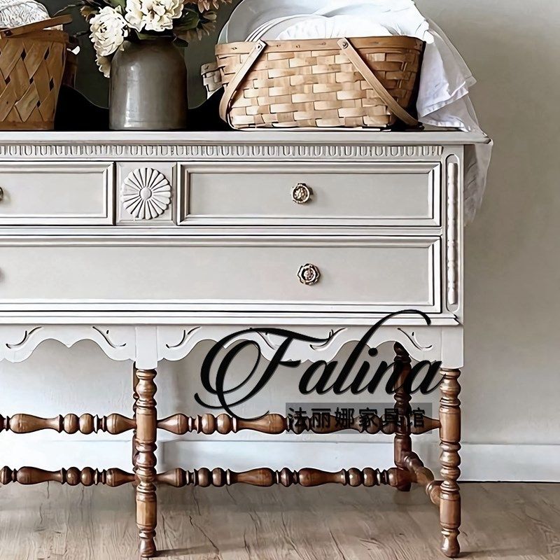 法式复古玄关柜艺术高端别墅实木雕花餐边柜装饰柜客厅斗柜储物柜,住宅家具,门厅/玄关柜/玄关架,淘宝优惠券,粉丝福利购,淘宝优惠卷