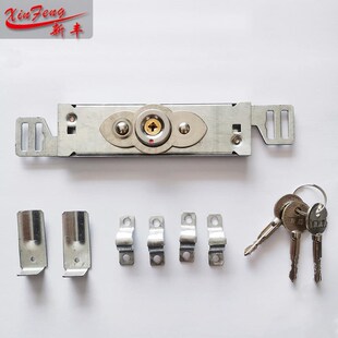 通用型卷帘门锁超薄卷闸门手拉门铜芯锁带钥匙十字中间铜锁芯包邮