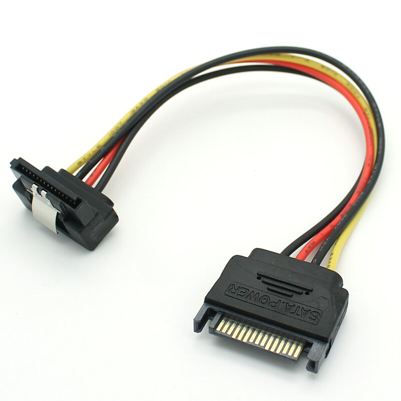 弯头 直角 90度 SATA电源延长线 SATA 15Pin串口电源延长线 20CM