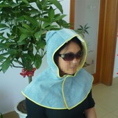 牛皮头披肩帽 劳保用品披肩帽耐磨牛皮披焊工帽工作帽 防尘