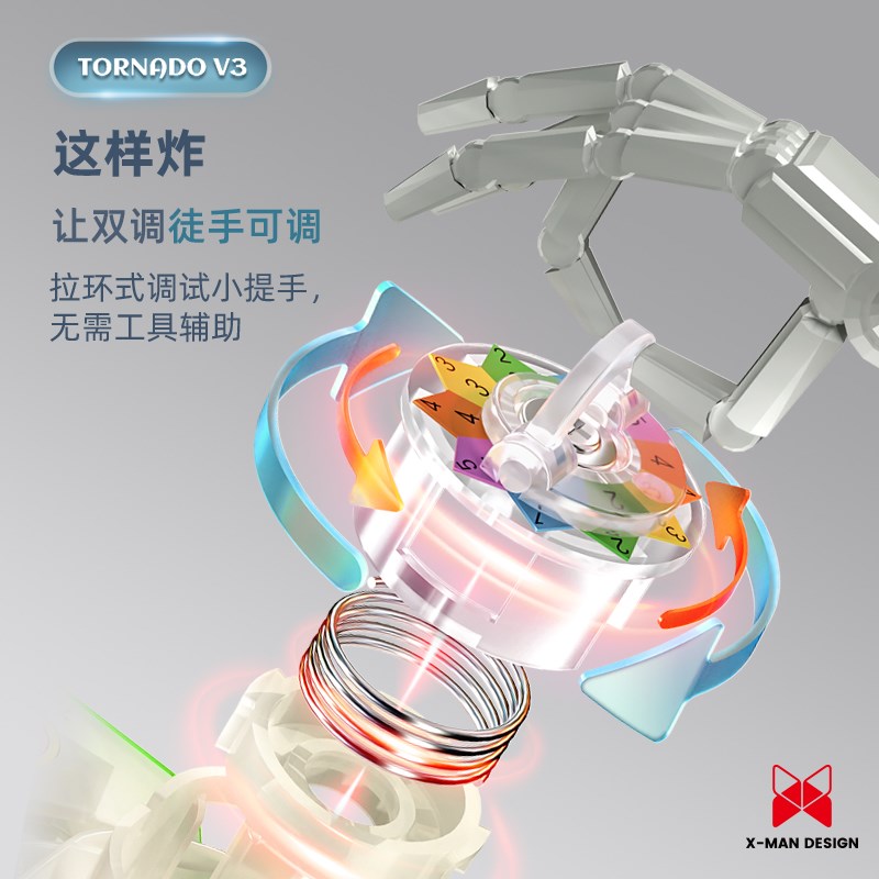 奇艺风三阶四代三代磁悬浮魔方代比赛磁力益智学生儿童