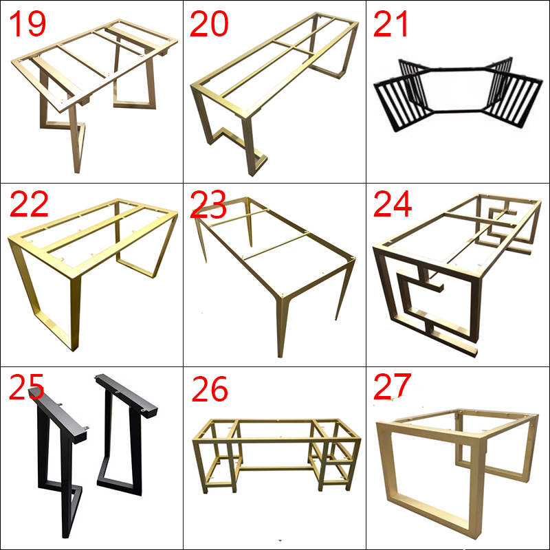 定制桌腿岩板大理石支架大板桌桌脚餐台脚茶几金属不锈钢办公桌架