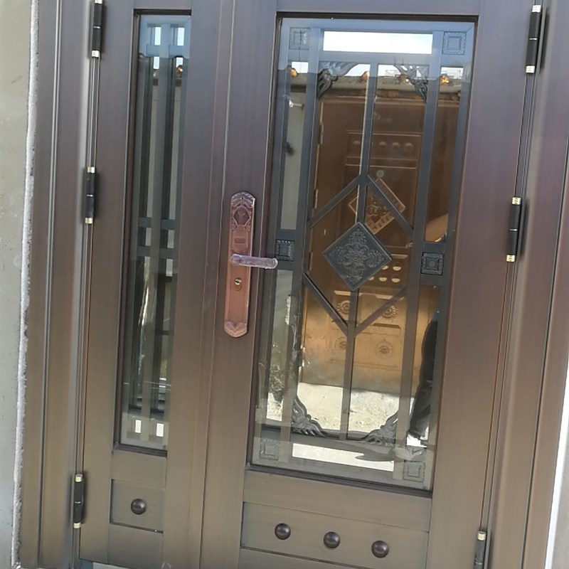 甲级家用锌合金烤漆大门仿铜别墅大门钢制进户门防盗入户门