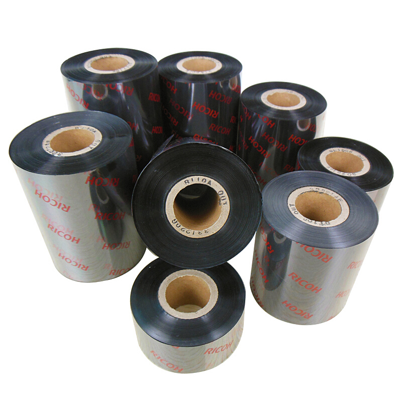 原装Ricoh理光D110C水洗唛专用树脂基碳带标签机色带110mm x70m