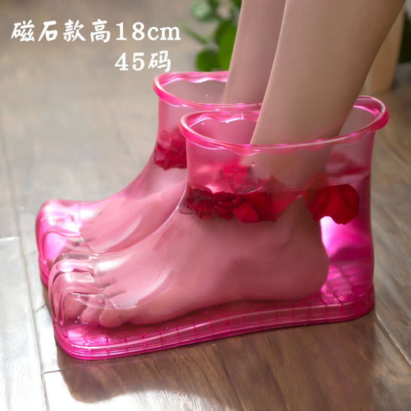 泡脚桶家用塑料按摩足浴桶洗脚盆加高足浴鞋泡脚鞋泡脚恒温泡小腿