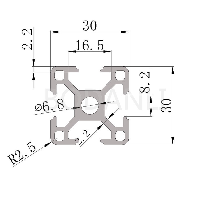 欧标工业铝型材W铝合金方管铝材重型材铝合金 鱼缸框架